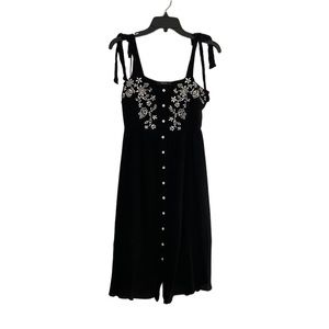 Forever 21 Black Floral Button Down Dress